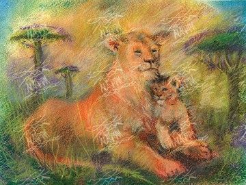 Львица (художник Евгения Ручка)